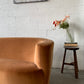 Bespoke Curved Sofa in Ginger Velvet