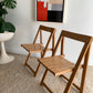 Original 1960’s Aldo Jacober and Pierangela d’Aniello “Trieste” Folding Chairs for Bazzani