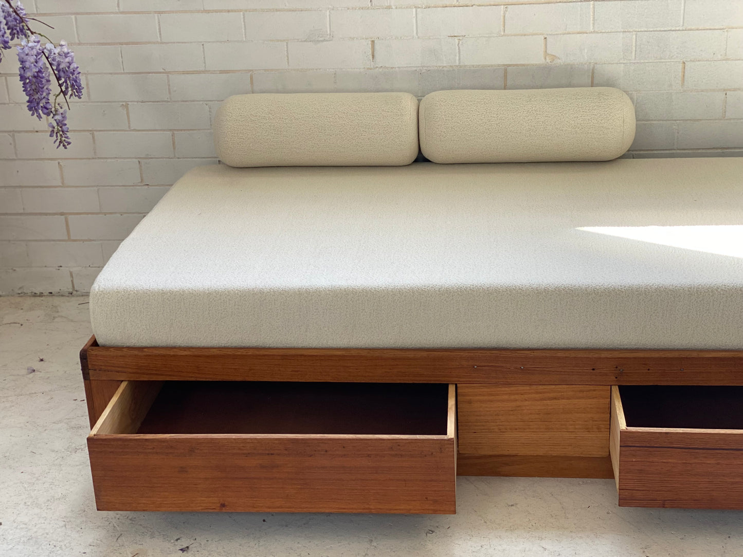 Vintage Handmade Wooden Daybed Sofa