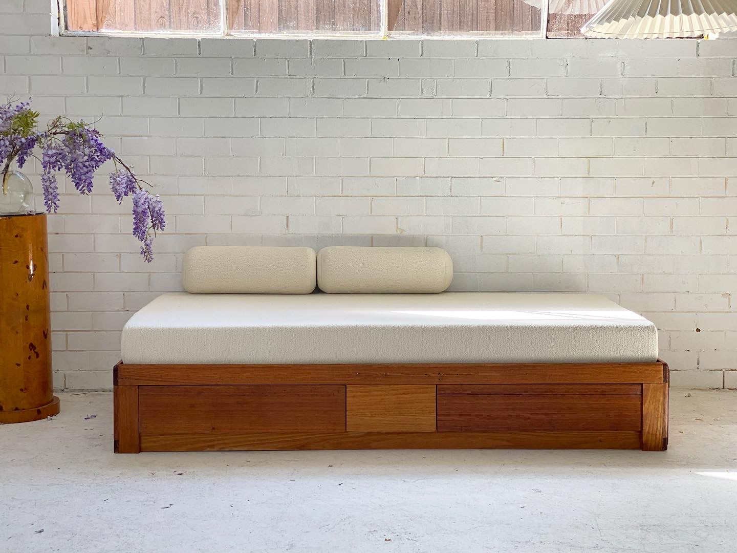 Vintage Handmade Wooden Daybed Sofa