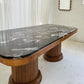 - Custom Marble & Teak Table