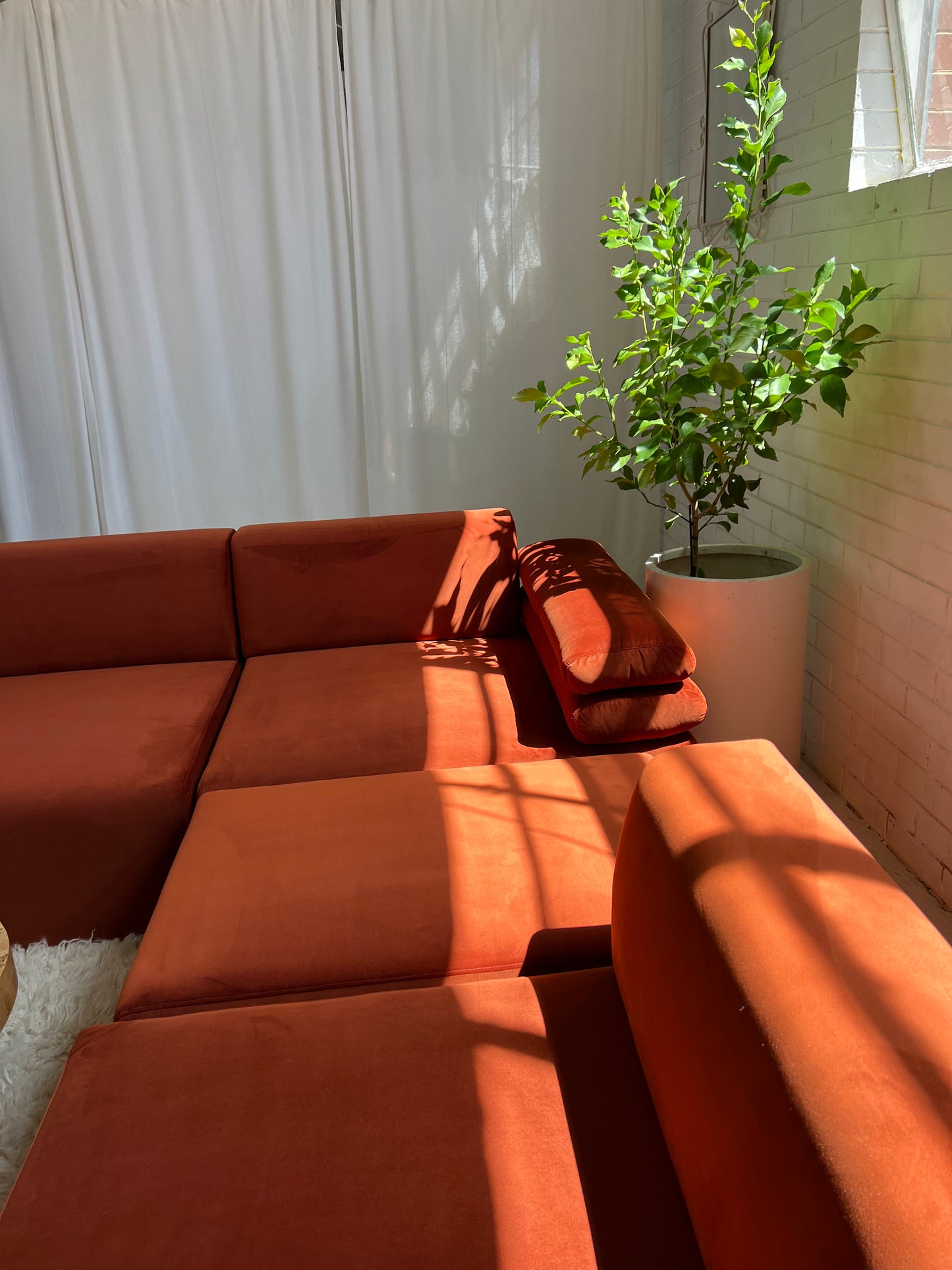 - Copper Velvet Modular Sofa Set