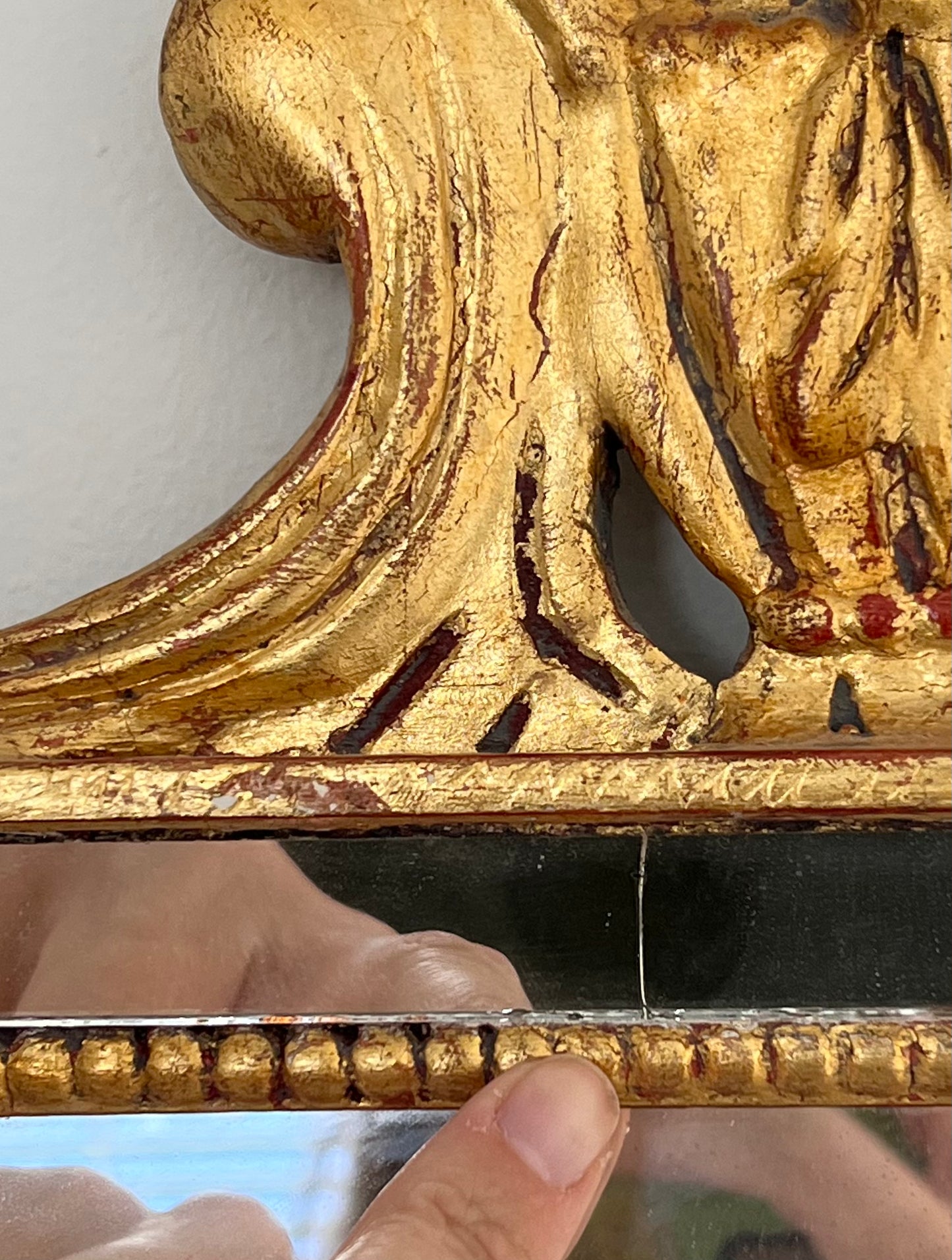 Gilded Antique Mirror, Denmark c. 1800s