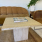 Unfilled Travertine Side Table/ Coffee Table