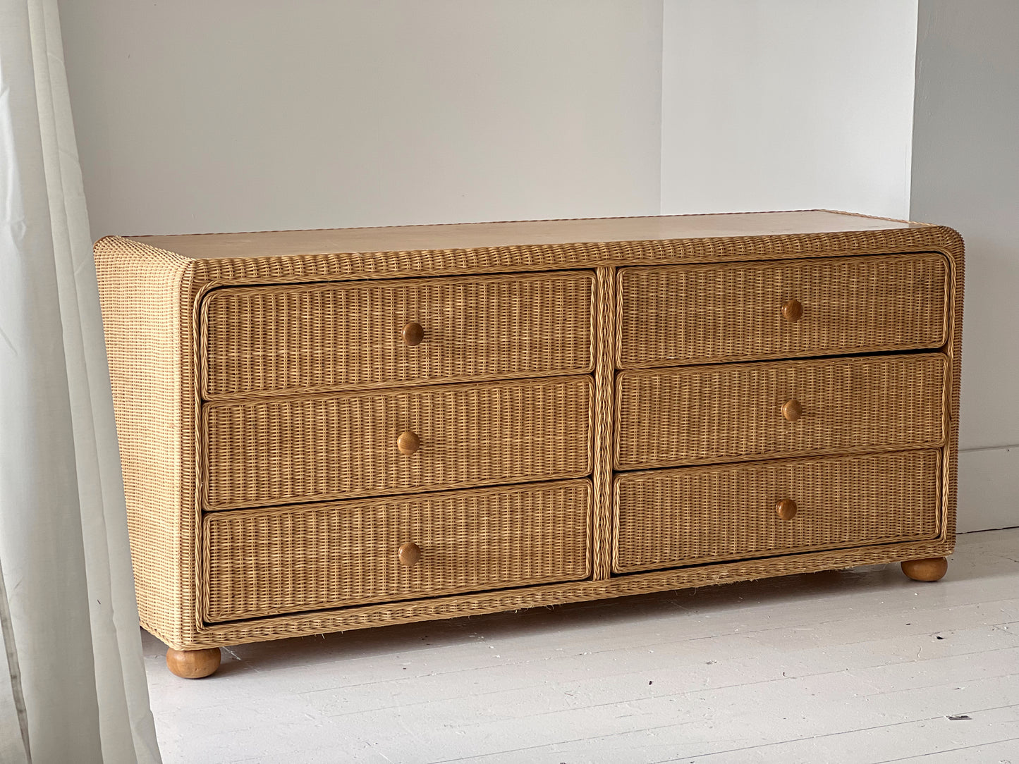 Large Vintage Cane Drawers