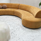 = Bespoke Mustard Curved Sofa Set