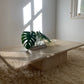 Large Vintage Unfilled Travertine Coffee Table