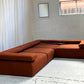Large Bespoke Rust Boucle Modular Sofa