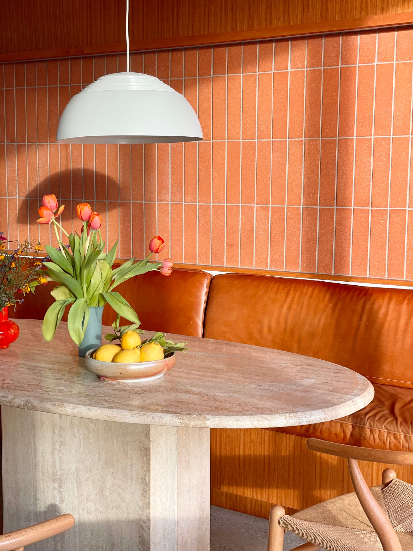 Italian Travertine Dining Table