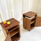 - Set of Two Vintage Wooden Bedside Tables