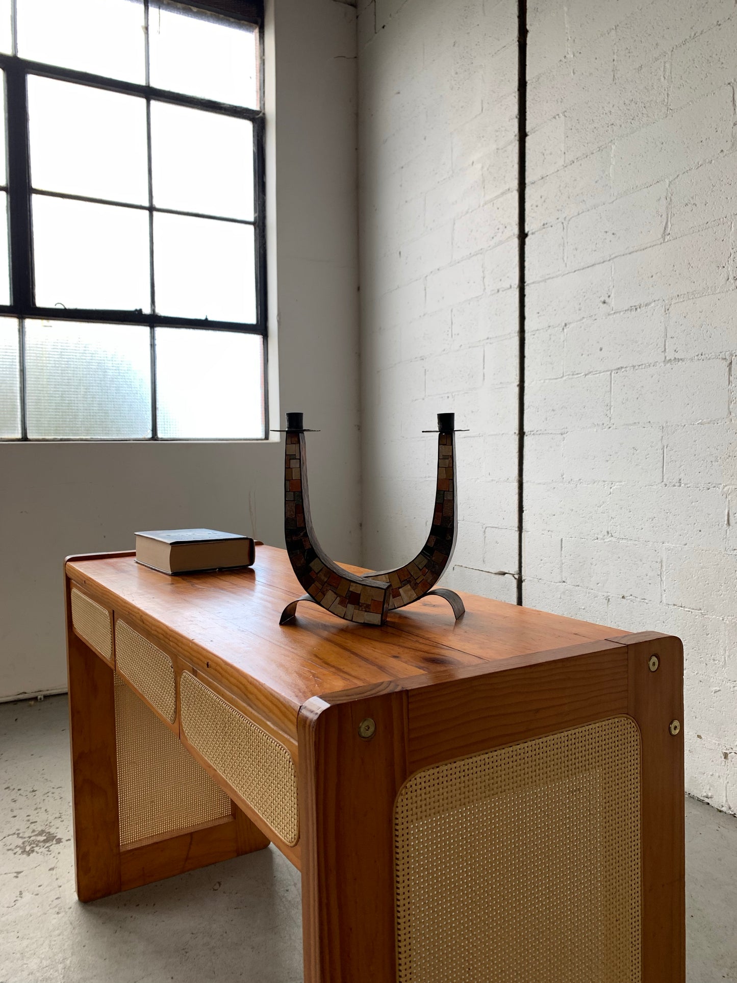 Rattan Console Table With Storage