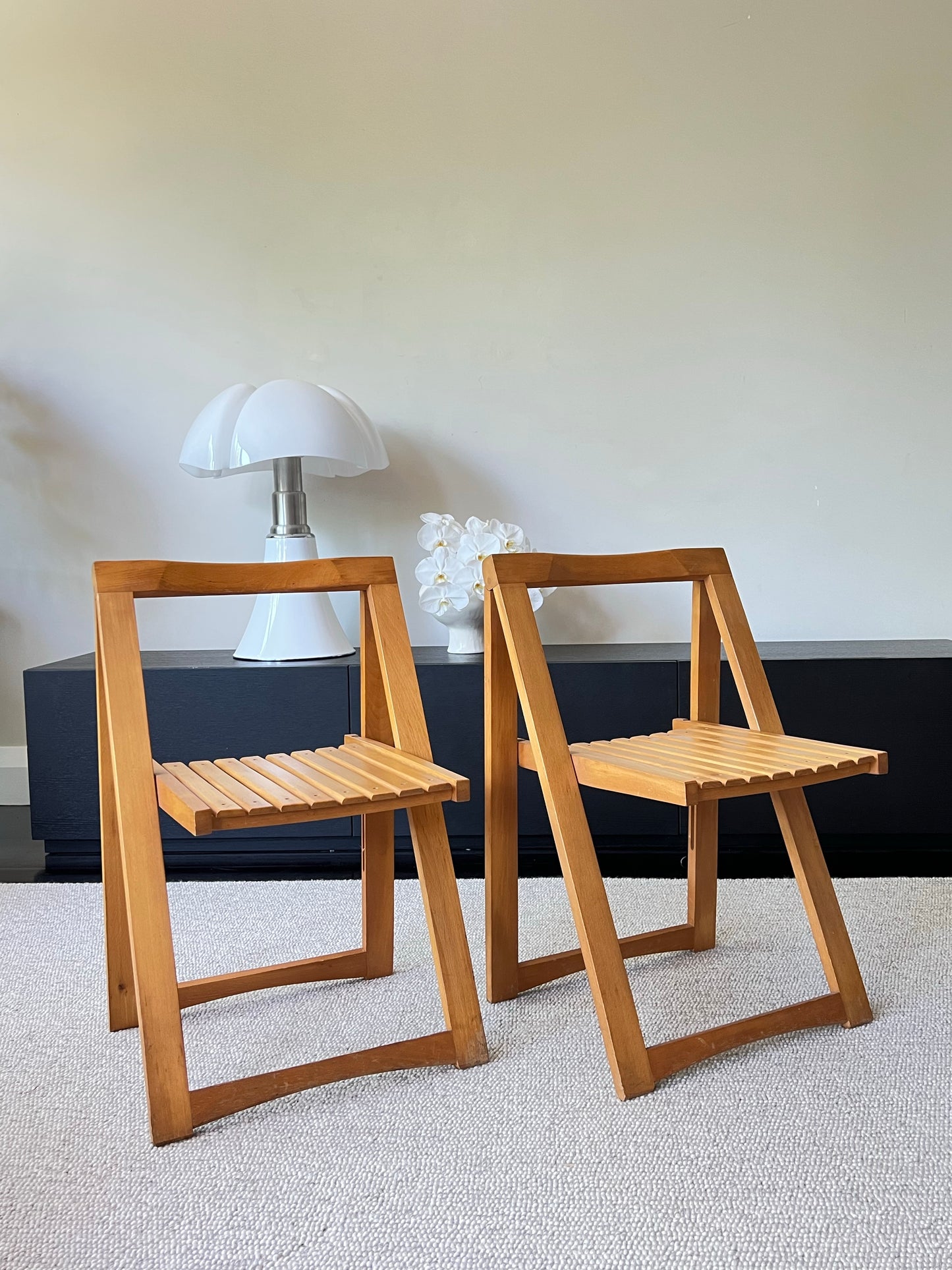 Italian Aldo Jacober “Trieste”folding chairs