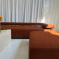 - Bespoke Rust Boucle Modular Sofa Set