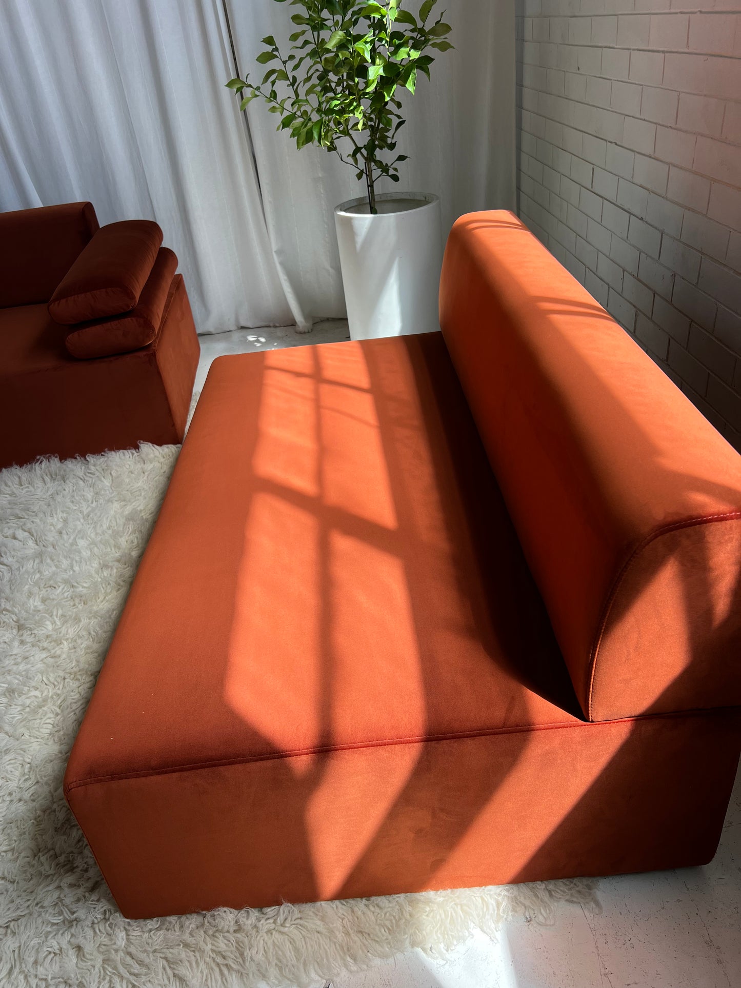 - Copper Velvet Modular Sofa Set
