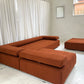 - Bespoke Rust Boucle Modular Sofa Set