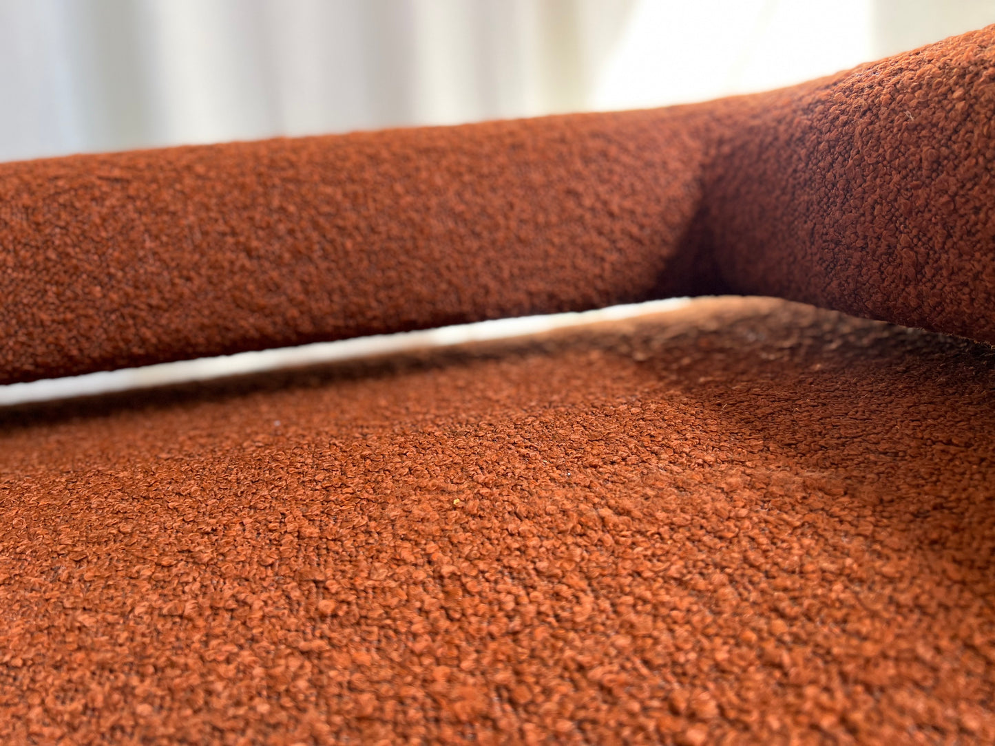 - Bespoke Rust Boucle Modular Sofa Set