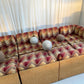 Vintage 9 Piece Geometric Corduroy Modular Sofa & Ottoman (Set)