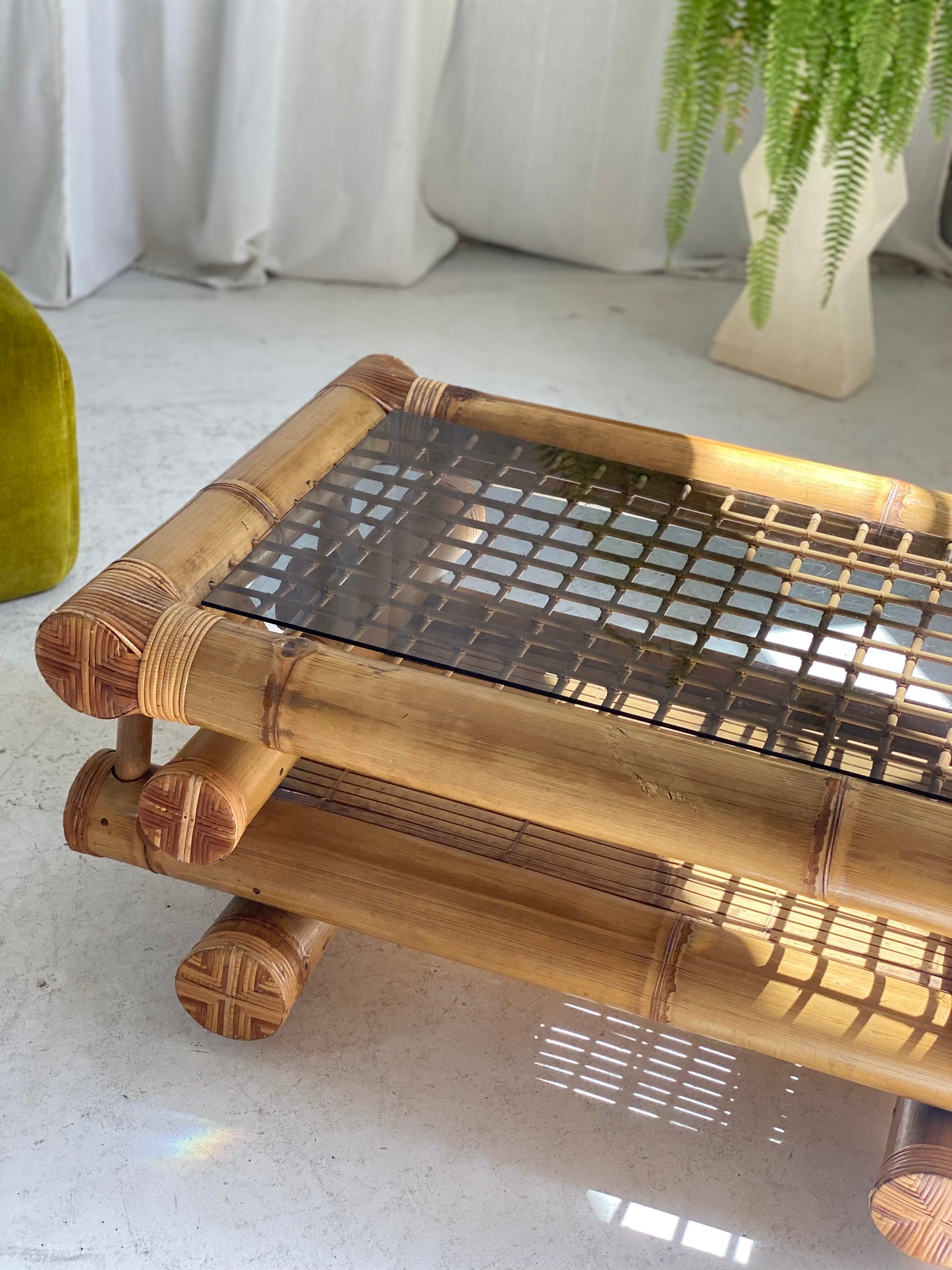 Large Bamboo Coffee Table