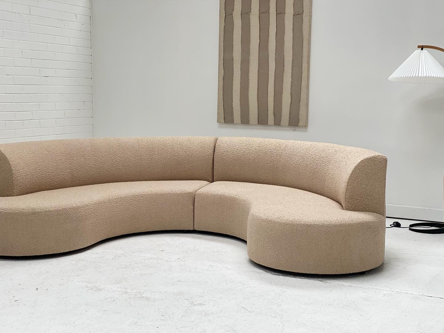 Curved Boucle Modular Sofa
