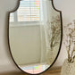 1950s Italian Brass Mirror - Beaded Shield