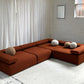 Large Bespoke Rust Boucle Modular Sofa