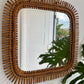 Vintage Italian Bamboo Mirror by Bonacina
