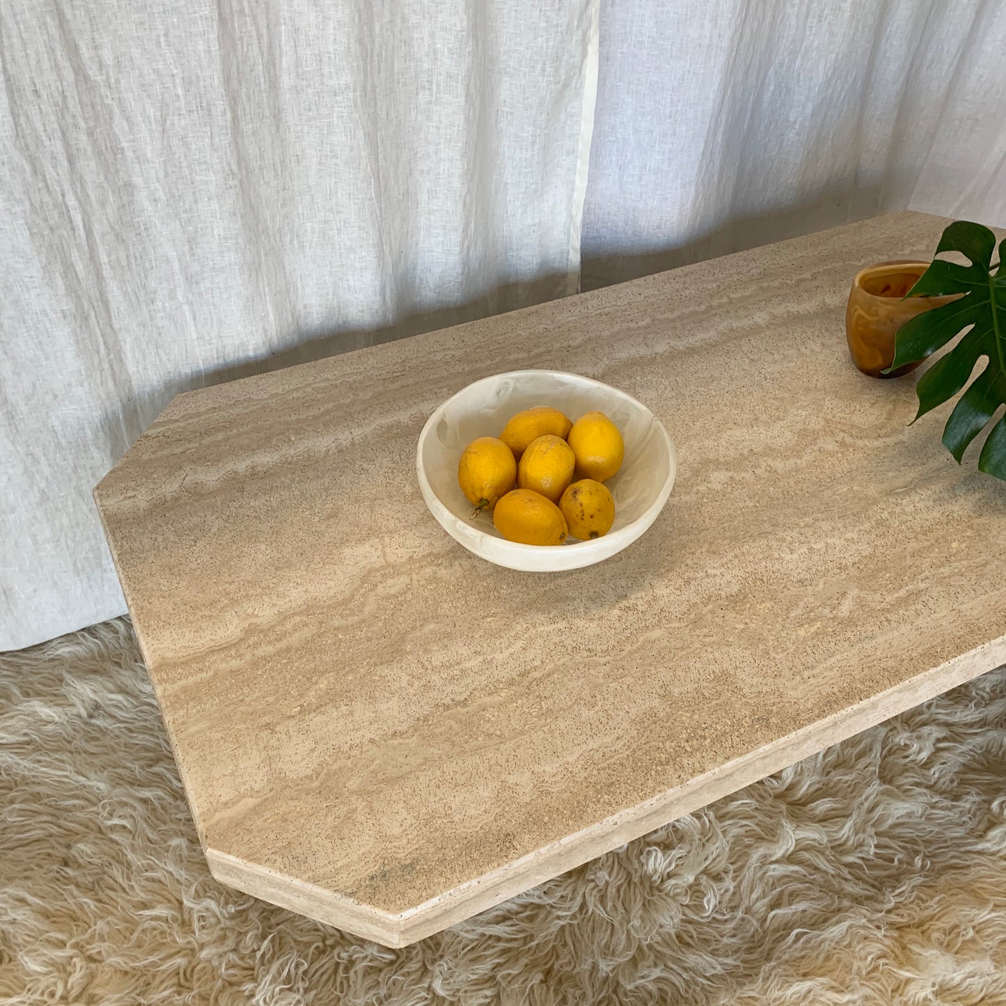 Vintage Travertine Coffee Table