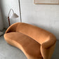 Bespoke Curved Sofa in Ginger Velvet
