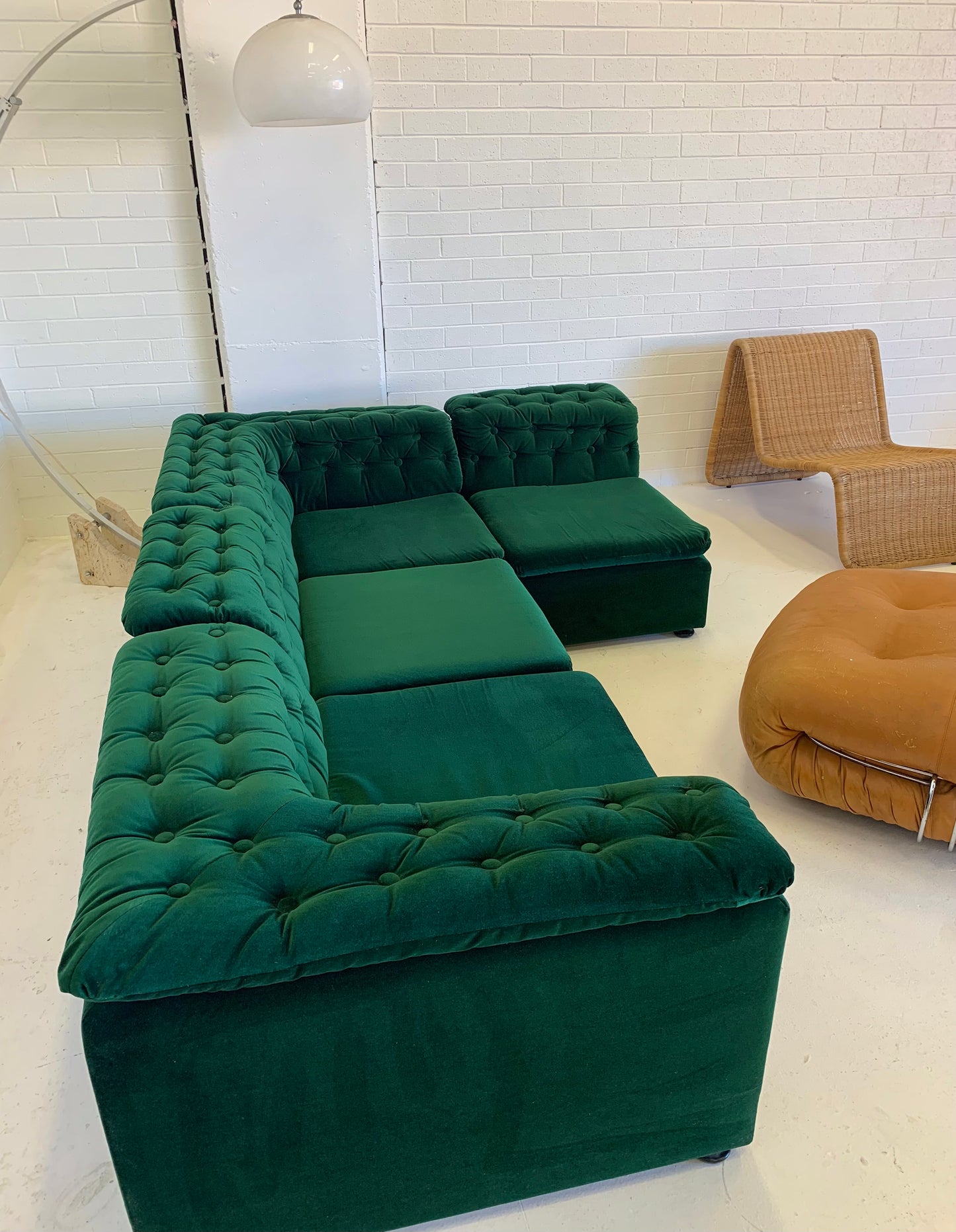 Vintage Fler Velvet Modular Sofa