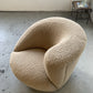 Sculptural Wool Boucle Swivel Chair by Design Warehouse