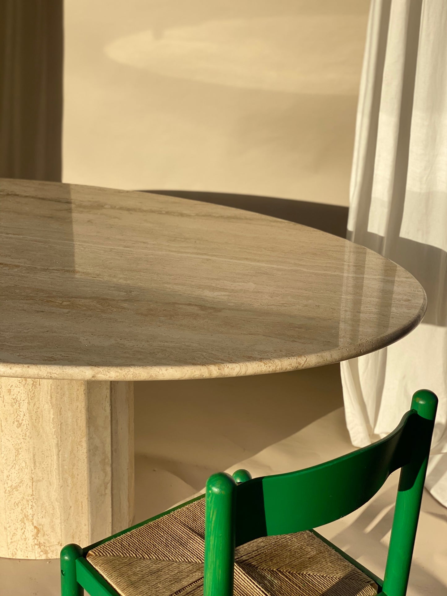 Italian Travertine Dining Table