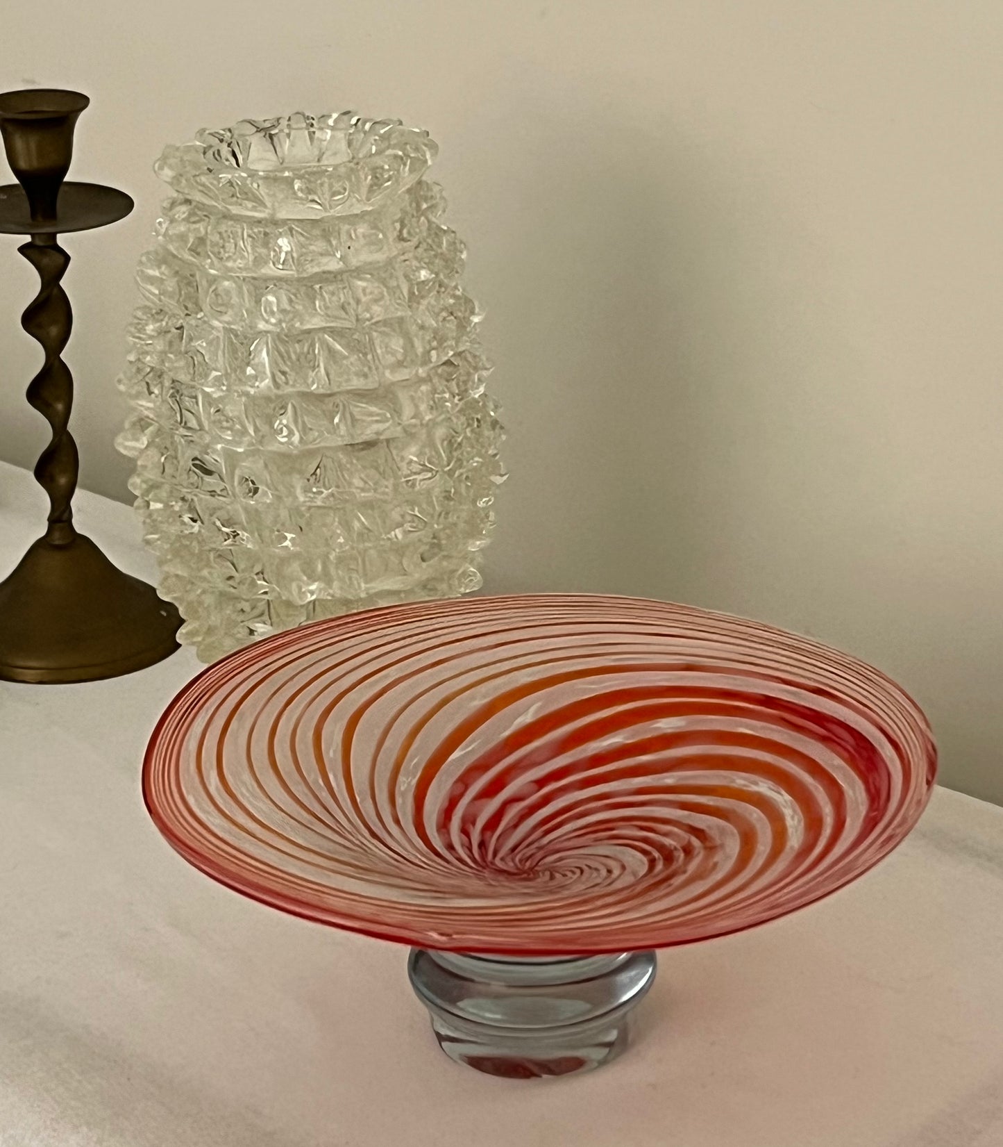Vintage Swirly Murano Fruit Bowl, Italy