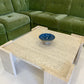 Vintage Unfilled Travertine Coffee Table