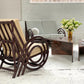 Vintage Dark Bamboo Armchair - Coffee Stripe