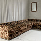 - Vintage Geometric Velvet Modular Sofa