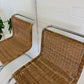 Vintage Cantilever Wicker and Chrome Dining Chairs