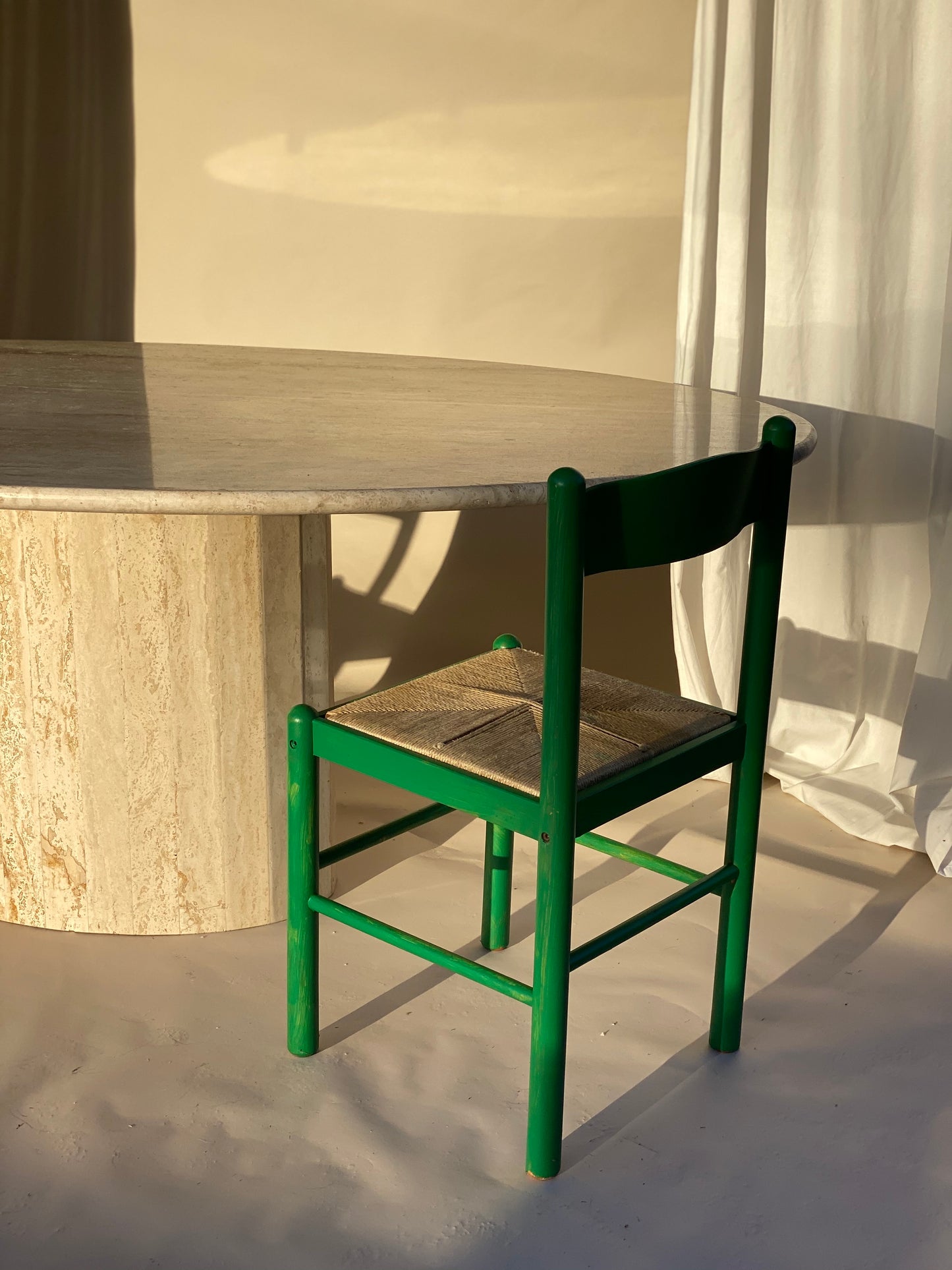 Italian Travertine Dining Table