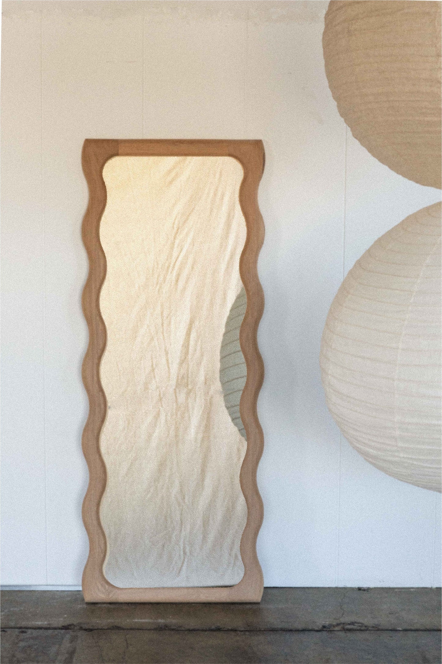Knot Studio Wavy Floor Mirror OAK