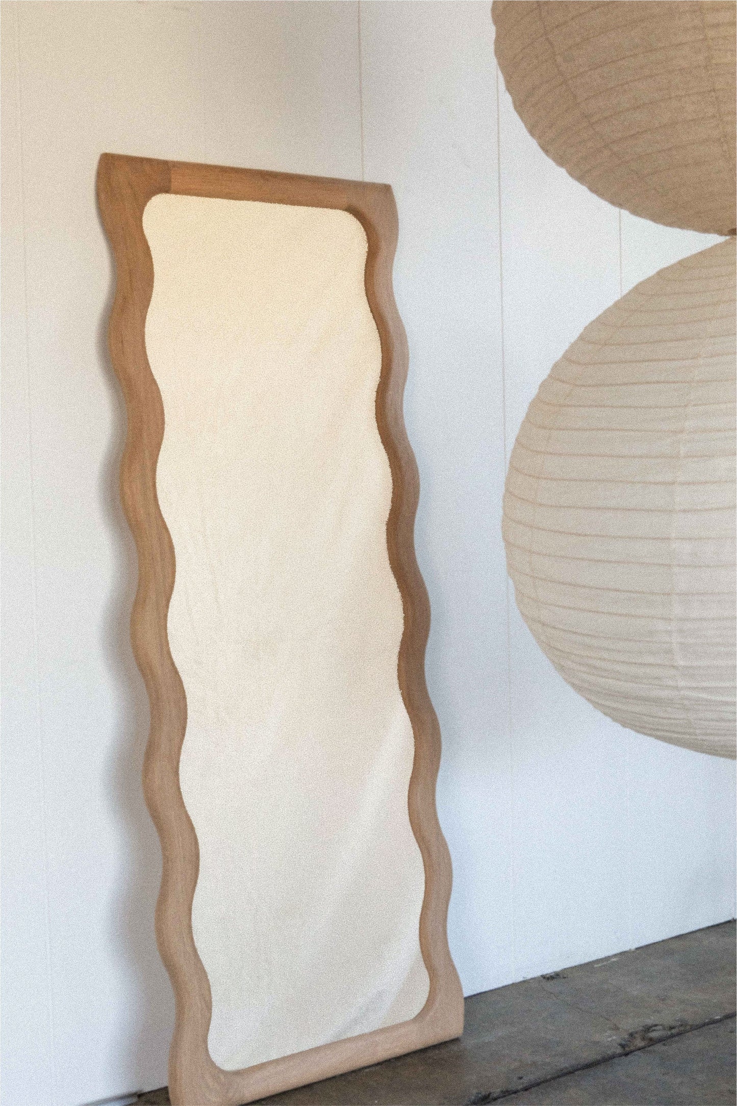 Knot Studio Wavy Floor Mirror OAK
