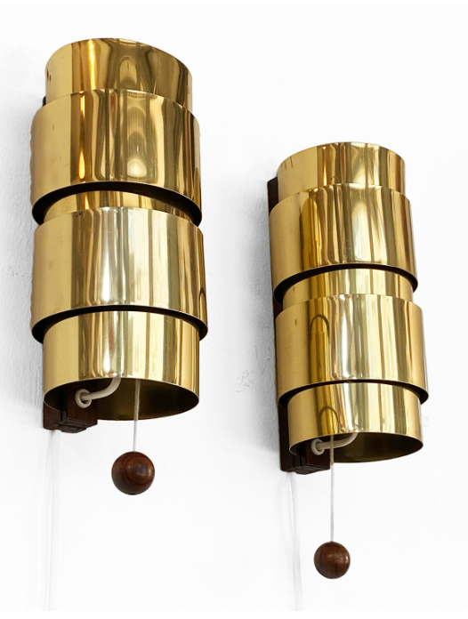 - Set of Two 1960s Wall Lights by Hans-Agne Jakobsson, Sweden