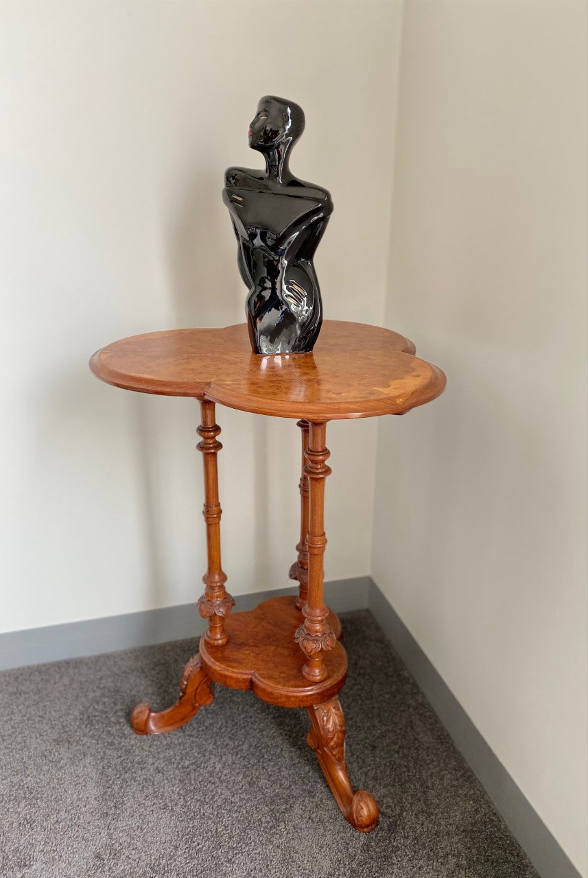 Burl Clover Shaped Side Table