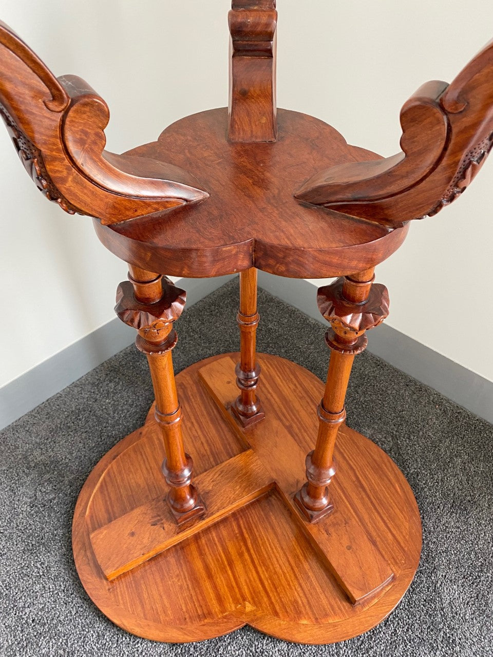 Burl Clover Shaped Side Table